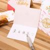Tarjeta de felicitación de cumpleaños con estampado metálico de origen transfronterizo, floristería, panadería, compañero de mano, regalo, amigos hombres y mujeres envían tarjeta de felicitación, tarjeta pequeña