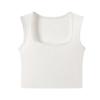 H351 Camisola Regata Curta de Algodão Puro Feminina Verão Novo Estilo Cobertura Interna Cobridora de Seios Sem Mangas em I Base Top Externo
