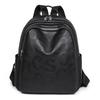 Bolso de mujer nuevo transfronterizo, mochila con textura de cuero suave de PU, bolso de viaje con estampado de letras de moda, bolso de viaje ligero y sencillo