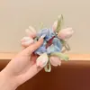 Laço de Cabelo de Renda Doce, Scrunchie de Luxo Estilo Coreano, Laço de Cabelo Extra-Grande para Coque, Corda de Cabelo para Rabo de Cavalo, Acessório de Cabelo