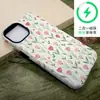 Capa de Celular Rosa Tulipa Japonesa e Coreana Mais Vendida para iPhone 16, Alto Valor Estético, Capa Rígida com Película de Camada Dupla para Apple 17