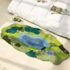 Alfombra de suelo de cachemira sintética con forma de fruta dopamina, bonita alfombra de baño, absorbente de agua, antideslizante, resistente a la suciedad, adecuada para el lado de la cama del dormitorio