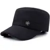 Chapéu Casual Espesso Masculino para Outono e Inverno, Chapéu de Nylon Moda Flat-Top Cinco Estrelas para Homem Idoso, Direto do Fabricante, Espesso e Quente
