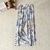 Pijama de Algodón y Seda Pijama de Mujer Verano Delgado Algodón y Seda Primavera y Otoño Para Usar Afuera Holgado Largo Hogar Aire Acondicionado Nuevo Pantalones de Pierna Ancha