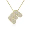 Collar Nuevo Estilo Europeo y Americano 2024 con Incrustaciones Collar de 26 Letras Burbuja Moda para Mujer Regalo de Cumpleaños Joyería