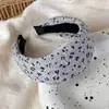 Diadema de tela gris de tono frío estilo coreano para otoño e invierno, estampado de leopardo, estampado floral, varios estilos, añade volumen a la coronilla, accesorio de pelo elegante para el día a día para mujeres