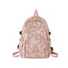 Mochila para estudiantes de secundaria, estilo japonés, con estampado simple de oso, nueva mochila para estudiantes de secundaria, linda mochila de viaje para niñas