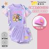 Traje de Baño Diario Patrulla de Cachorros Niñas Manga Corta Shorts Falda Dividida Infantil Bañador de Secado Rápido Set Ropa de Baño Protección Solar Bebé