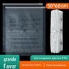 Saco de embalagem para suéter acolchoado de algodão Saco de armazenamento com zíper de PE Saco plástico transparente de 12 seda mensagem de aviso saco com fecho de pressão 50 * 60cm