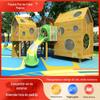 Jardim de infância escorrega de madeira ao ar livre de grande escala combinação sem energia equipamento de diversões parque infantil desenvolvimento de escalada ao ar livre