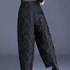 Calidad Garantizada Tallas Grandes Adelgazantes Juvenil Moda de Mamá Jacquard Primavera y Otoño Nuevos Pantalones Casuales de Cintura Alta Estilo Chino Pantalones tipo Bombacho