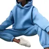 2025 Nova Coleção Primavera Amazon Conjunto de Moletom Feminino Transfronteiriço Cor Sólida Casual Moda Conjunto de Duas Peças Estiloso Casual