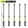 Punta de destornillador Phillips Daien D2 con imán fuerte, antideslizante, acero de tungsteno ultra duro para destornillador eléctrico D1 juego de puntas de destornillador hexagonales de doble extremo