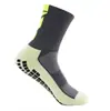 Calcetines Deportivos de Fútbol para Hombre con Suela de Toalla y Goma, Puntos Antideslizantes, Absorbentes de Sudor, Transpirables, Estilo Flecha