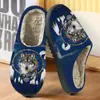 Pantuflas de Algodón para Hombres y Mujeres, Lindas Pantuflas Cálidas de Dibujos Animados para el Hogar, Pantuflas Estampadas de Comercio Exterior, Pod Cross-Border Jit Dropshipping