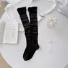 Meias Meia-Calça de Malha Listrada Fina Estilo Ballet com Laço Youjiaxiu para Mulheres, Primavera e Verão, Cano Longo