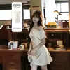 Vestido bege de um ombro só para mulheres Verão 2026 Petite Corpo Pera Corpo Berkeley de alto intelecto saia curta justa