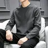 Camiseta deportiva casual para hombre de manga larga con estampado, moderna para adolescentes, adecuada para todas las estaciones, cuello redondo, top básico de manga larga