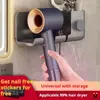 Secador de Cabelo Armazenamento Etiquetável Temu Suporte de Parede para Banheiro Sem Furos Prateleira de Armazenamento para Banheiro