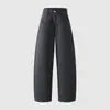 Jeans de Pierna Ancha Sencillos de Color Naranja Infantil Sólido para Mujer Sueltos Adelgazantes Ocultan Imperfecciones de Moda Versátiles Pantalones de Longitud Completa