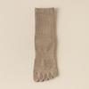 Calcetines de Cinco Dedos para Mujer en Primavera y Verano, Absorbentes de Sudor de Tubo Medio Hechos a Mano con Sutura Sin Costuras Antibacterianos, Desodorantes, Antipilling, Antideslizantes de Dedos Separados