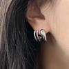 Pendientes geométricos de tres líneas, diseño de nicho femenino, temperamento simple, pendientes de alta gama que combinan con todo, estilo frío.