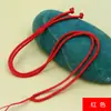 Colar Corda Nó Plano Trançado Ajustável Simples Cordão Pingente de Jade Ágata Pingente de Jade para Homens e Mulheres