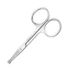 Cortapelos de Nariz de Acero Inoxidable para Hombres Barba Maquillaje Belleza Tijeras Pequeñas Cabeza Redonda Cortador de Cejas Maquillaje Belleza Herramientas de Maquillaje