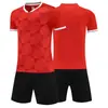 Nuevo conjunto de uniforme de fútbol para adultos, uniforme de equipo de entrenamiento de competición, camiseta de fútbol de manga corta para niños, hecho a medida con tela transpirable de secado rápido