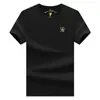 Algodão Puro Autêntico Paul Grande Marca Verão Gola Redonda Manga Curta Camiseta Masculina Jovem Solta Casual Cor Lisa Camiseta para Homem