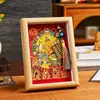 25 Años Nuevo Marco de Fotos Thangka Impreso de Alta Definición Mesa Hecho a Mano Núcleo de Pintura Dorada y Plateada Adornos del Dios de la Riqueza y Bodhisattva