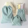 Bolsa de corduroy de color liso con cordón, bolsa pequeña para regalo, bolsa de almacenamiento portátil, bolsa de cosméticos de gran capacidad para mujer.