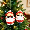 Decorações de Natal, Bolas de Rena de Doce Vermelhas e Brancas, Torres para Árvore e Outros Enfeites de Árvore de Natal Pintados com Formatos Únicos
