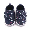 Sapatos para bebê menino de 0-12 meses, tênis infantil de lona com velcro duplo, sola macia, sapatos de bebê atacado 2609