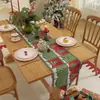 Nuevo Camino de Mesa Triangular Jacquard Teñido en Hilo Transfronterizo Poliéster-Algodón Floral Navideño, Camino de Cama, Cubierta Decorativa Navideña, Mantel