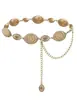 Cadena de Cintura Metálica Tallada Exagerada Retro Europea y Americana, Estilo Étnico, Moda de Alta Gama, Versátil, Accesorio de Vestido Vintage, Adorno de Cintura