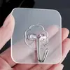 Gancho transparente gancho adhesivo fuerte Baño Cocina Pared sin perforaciones gancho sin costuras estante parche autoadhesivo sin clavos