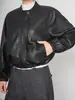 Chaqueta auténtica de cuero genuino Haining para mujer, colección otoño/invierno 2026, estilo coreano, corte holgado, cuello alto, chaqueta de piel de oveja, moderna