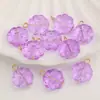 Cuentas Dispersas de Hielo Transparente Estilo Antiguo, Cuentas de Vidrio con Flor en Degradado, Materiales para Cuentas de Pulseras DIY, Accesorios Hechos a Mano para Pendientes