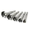 Broca para madera de ala plana de un solo diente y multidentado de 15-35 mm de 5 piezas, broca para perforar madera, agujero abierto para bisagras, broca Forstner