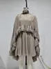 Vestido de pastel con volantes estilo europeo y americano transfronterizo, vestido de vacaciones de otoño de gasa suelta y fluida, artículo de alta venta en stock