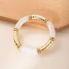 Moda Europea y Americana Elegante Generoso Pulsera de Codo de Acrílico Diseño Curvo Multicolor Retro Simple Versátil
