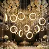 Nuevo Candelabro LED Luminoso para Techo de Boda Decoraciones Colgantes Aéreas para Escenario de Hotel y Banquetes Accesorios de Decoración de Boda Venta al por Mayor
