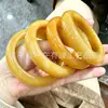 Pulseira de Jade Huanglong de Yunnan, Linda Pulseira de Jade Amarelo Óleo de Galinha, Joia Pulseira de Jade Cor Jadeíta com Fio de Ouro para Mulheres