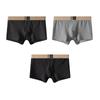 Ropa interior de seda de hielo para hombre Huajielong nueva, color sólido, venta al por mayor, cintura media, talla grande, transpirable, boxer briefs para hombre, se puede entregar en su nombre