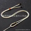 Lanyard de jade de alta calidad, cordón de cuerda de cera de abeja de jade tejido a mano, cuerda de collar de jade simple hecha a mano, venta al por mayor