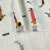 Algodón Burbuja Jaspeado 120g Algodón Puro Textura Crepé Doble Capa Plisada Ropa Infantil Pijama Tela Estampada Perro de Dibujos Animados Venta al por Mayor