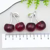 Pendientes Colgantes de Aleación Acrílica de Cereza de Cristal 3D para Hacer Manualidades Transfronterizos, Collares, Llaveros, Accesorios de Joyería