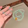 Nuevo Pulsera de Piedra Natural Estilo Chino con Cuentas de Plata Rota para Mujer Verano Nuevo Pulsera Apilable de Gama Alta Pulsera