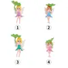 Boneca Elfa Menina Folha de Lótus Micro Paisagem Ornamento Criativo Desenho Animado Pequena Decoração de Mesa Ornamento de Carro